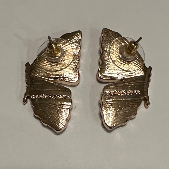 Chic Butterfly Earrings with Silver and Gold Accents EUC - Picture 3 of 4